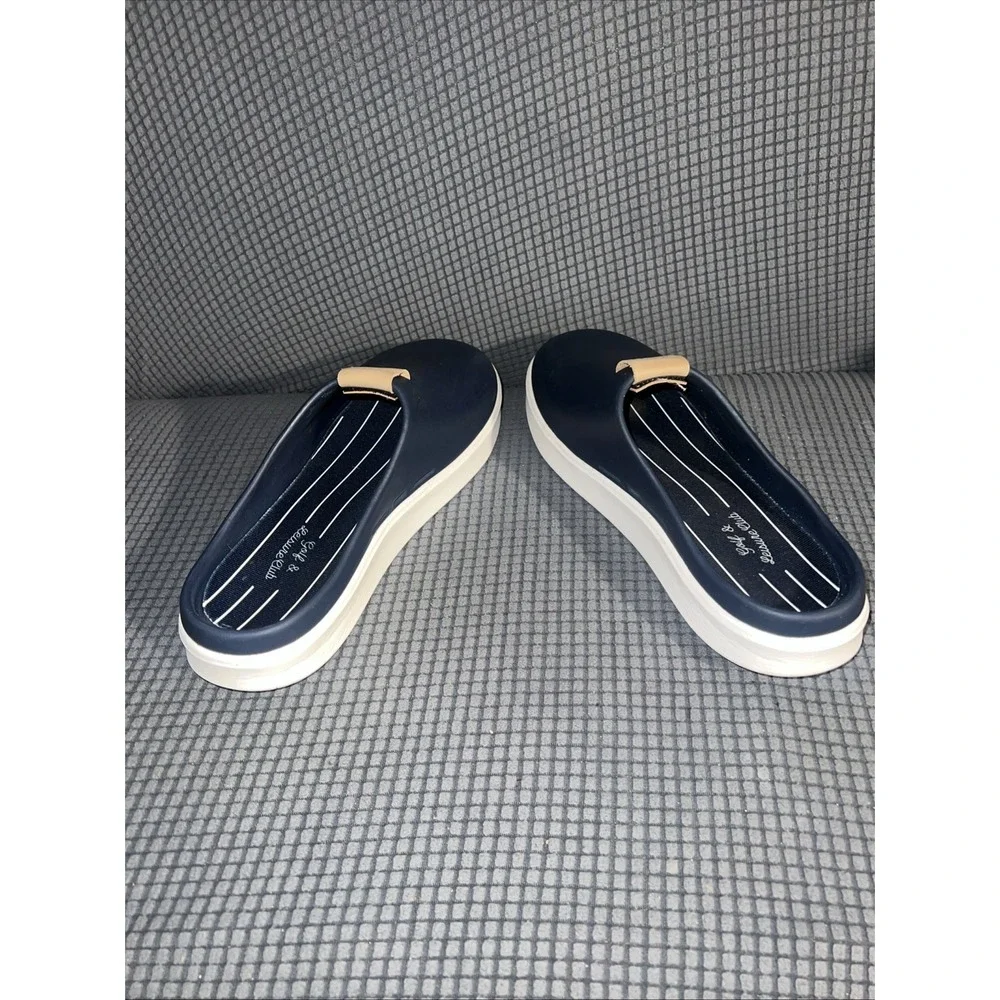True Linkwear FS Slide Blue Comfort Closed Toe Golf Sandals Mens-9, Women's-11